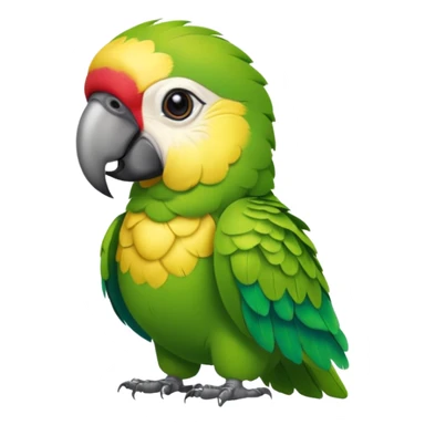 green parrot with shirt sticker