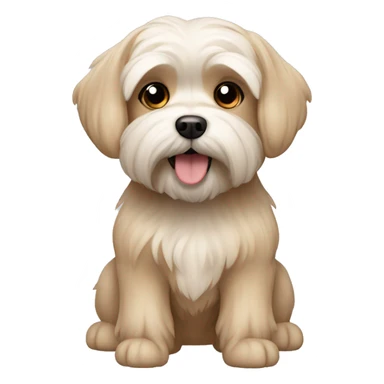 Light brown maltese dog sticker