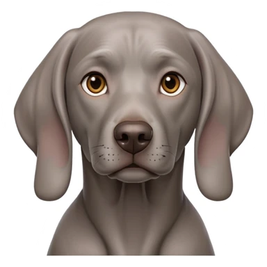 cinematic-noble-weimaraner-portrait-emoji,-poised-and-regal,-with-a-strong,-athletic-build-and-a-lustrous,-well-groomed-grey fur,-deep-set-soulful-brown-eyes,-simplified-yet-sharp-and-sophisticated-features,-highly-detailed, sticker
