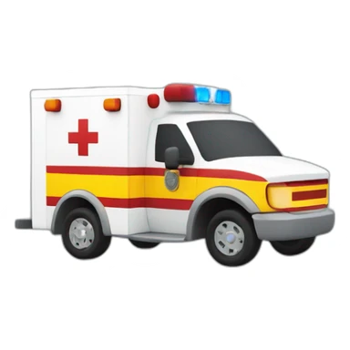 Ambulance service with minimal color and design sticker