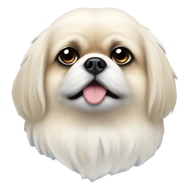 white pekingese flat nose sticker