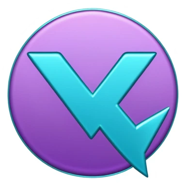 Glitter Purple and Cian Mark Check sticker