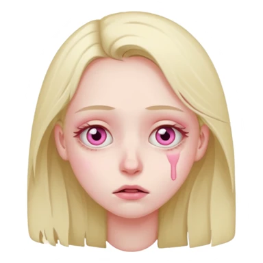 Girl with pink eye (the sickness) sticker