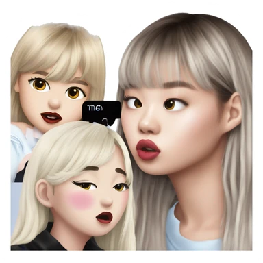 lalisa manobal kissing jennie kim sticker