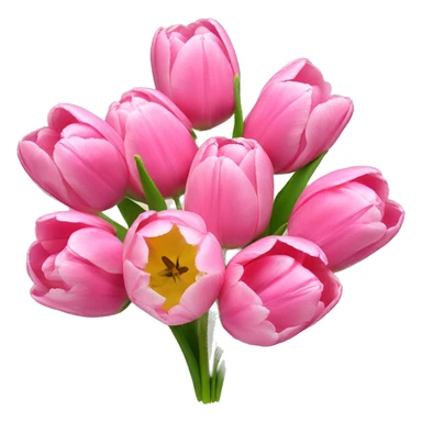Bouquet of pink tulips sticker