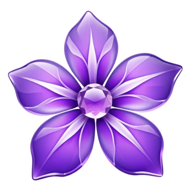 purple ice flower sticker