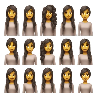 Chica de cabello largo cafe sticker