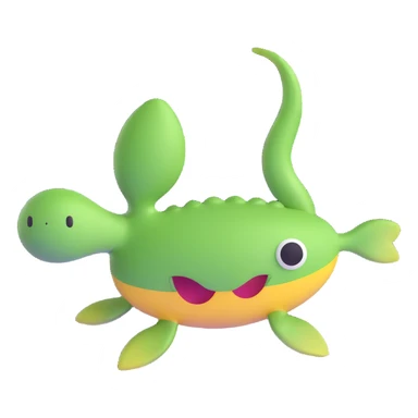 tadpole with two legs, 3D emoji style, variation 1 sticker