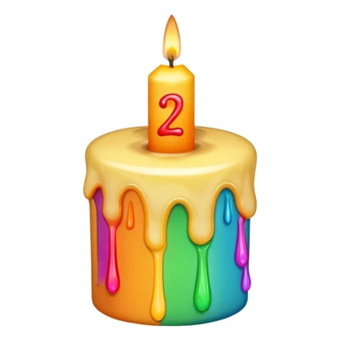 22nd birthday candle sticker