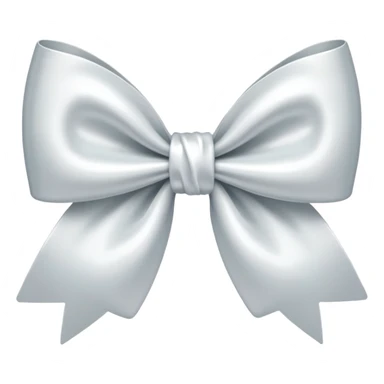 white satin bow sticker