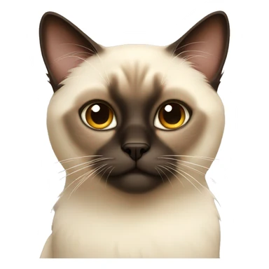 Fluffy siamese cat sticker