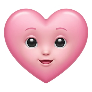 Blush baby pink love heart emoji  sticker