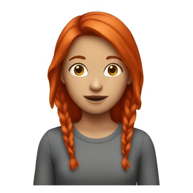 really red hair girl sticker