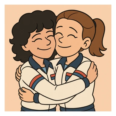 two Sally Ride Prince hug  sticker