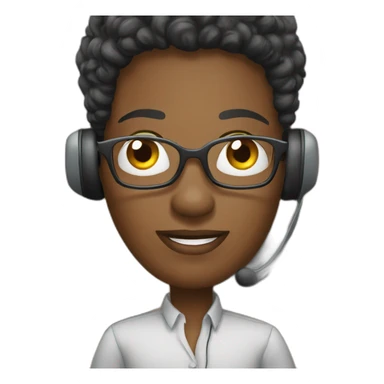 Call center customer support black sticker