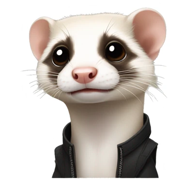 realistic ferret as elon musk sticker