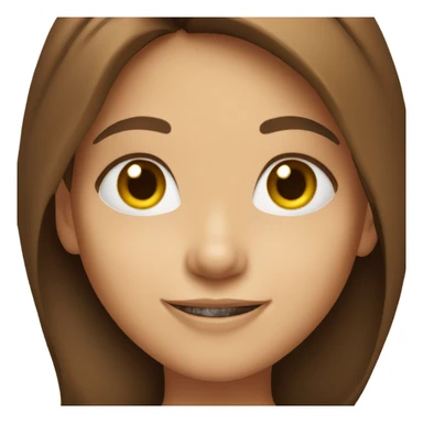 smiling girl with brown hair sticker