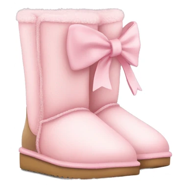 Mini light pink uggs with bow sticker