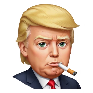 Donald trump smoking  sticker