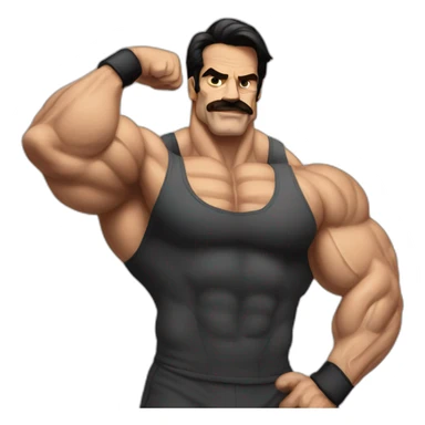 Mike Mentzer biceps chest sticker
