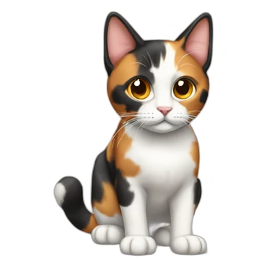 Calico Cat Full Body sticker