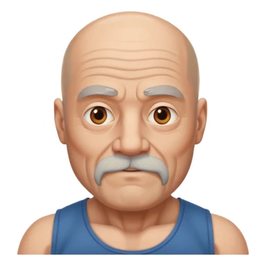 Bald old guy with musclrs sticker