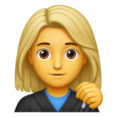 Estudante de cor parda,com o cabelo loiro  sticker