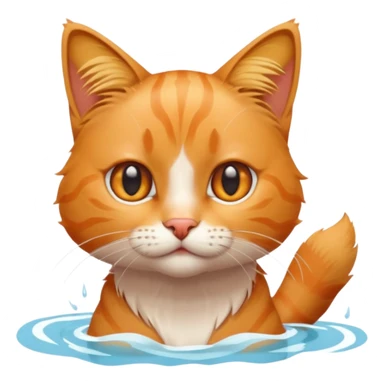 Cat going to the pool sticker