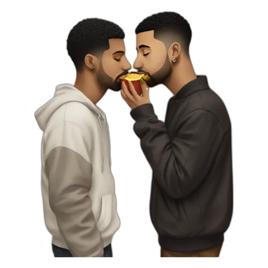 drake kissing 21 savage sticker
