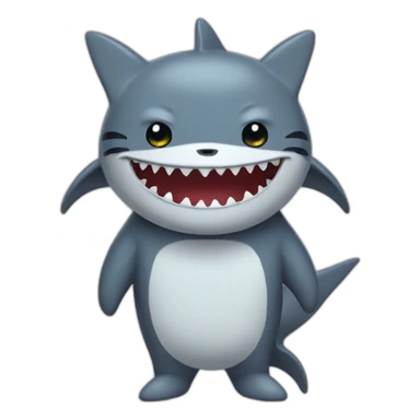 shark wearing cat costume sticker