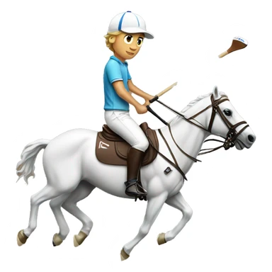 Polo player sticker