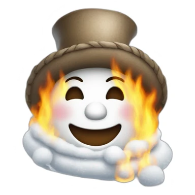 Bonhomme de neige en feu sticker
