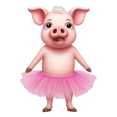 Pig in a tutu sticker
