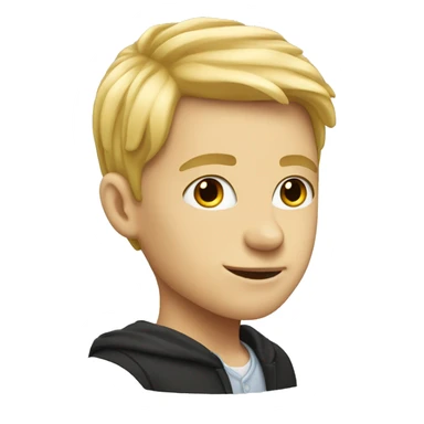 boys school blond hair  sticker