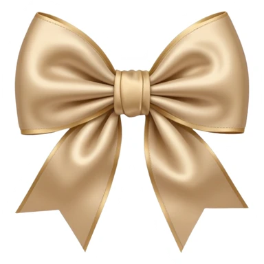 Beige bow sticker