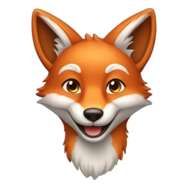smiling fox sticker