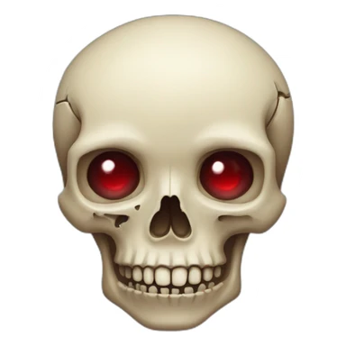 skull sob with heart eyes sticker