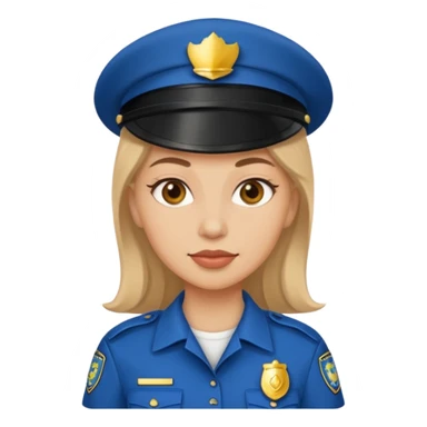 polic woman no hat sticker