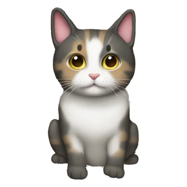 Regnbue katt sticker