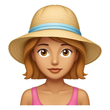 cartoon woman at beach sticker
