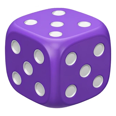 purple dice sticker