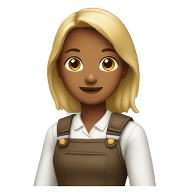 Girl with baguet in hand sticker