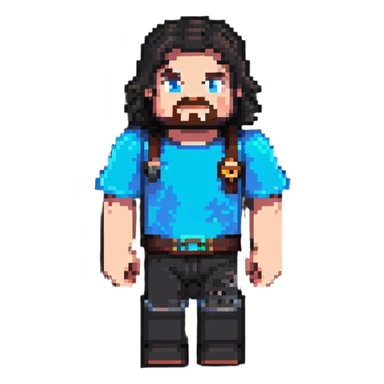 Jack Black as a Minecraft character sticker
