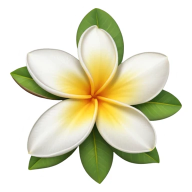 Plumeria flower sticker