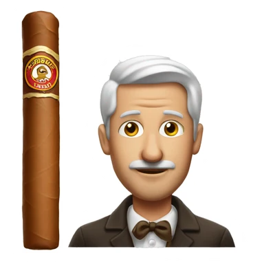 man with big cigar  sticker