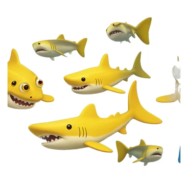 Yellow Hammer head shark Finding Nemo sticker