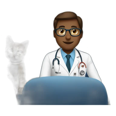 Doctor with cats in airplane sticker