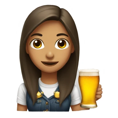  girl with beer sticker