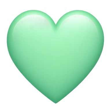 Pastel green heart sticker