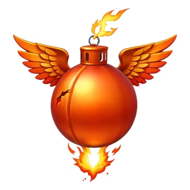  Lit Bomb with wings sticker